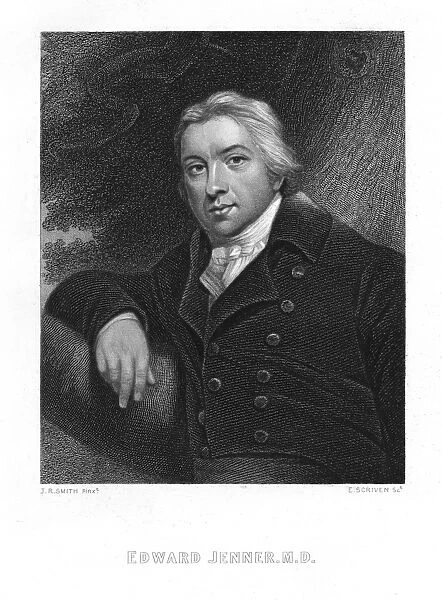 Edward Jenner, engraved by E. Scriven (engraving)