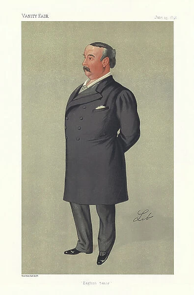Edward Lloyd - portrait standing, 1892 (print)