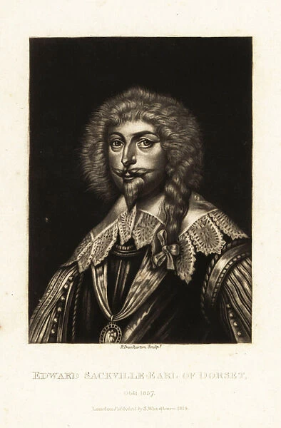 Edward Sackville, 4th Earl of Dorset, English courtier, soldier 1814 (engraving)