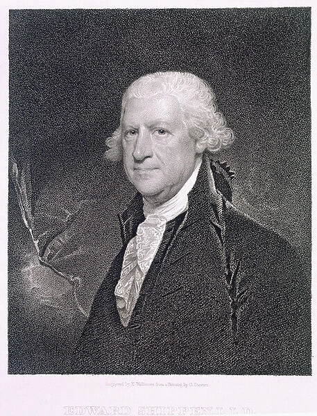 Edward Shippen (1729-1806) engraved by Edward Wellmore (fl. 1835) (engraving)
