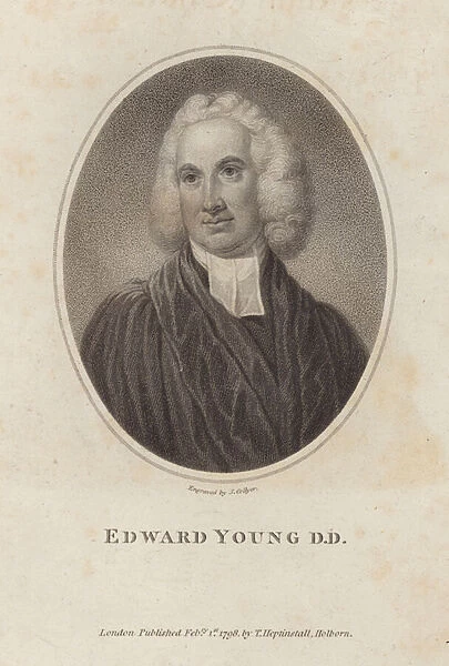 Edward Young, English poet (engraving)