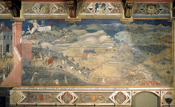 The Effects of Good Government in the Country, 1338-40 (fresco)