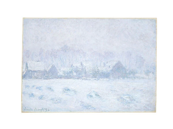Effet de neige a Giverny, 1893 (oil on canvas)