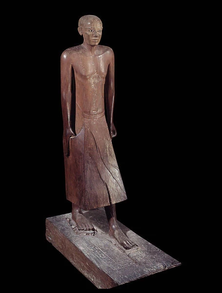 Egyptian antiquite: life-size statuette of Chancellor Nakhti. About 2150 BC. 11th dynasty