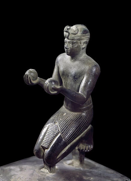 Egyptian antiquitis: statue of Nubian king Taharqa (Taharka