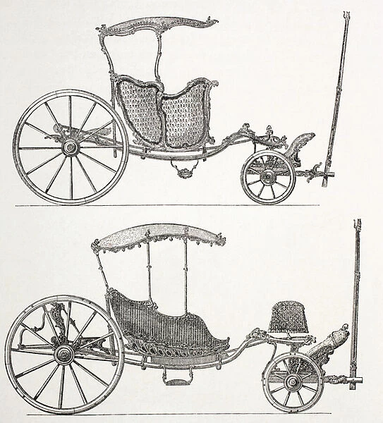 Eighteenth Century French Carriages, 1875 (litho)