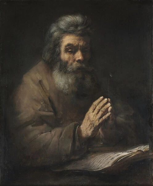 An Elderly Man in Prayer, 1660-65 (oil on canvas)