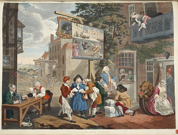 The Election II: Canvassing for Votes, illustration from Hogarth Restored