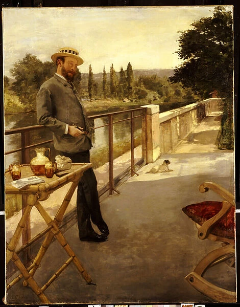 An Elegant Man on a Terrace, 1885 (oil on canvas)