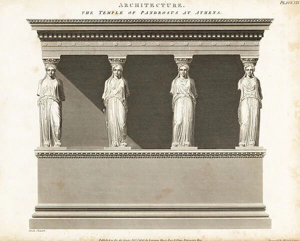 Elevation of the Temple of Pandrosus at Athens, Greece. 1805 (engraving)