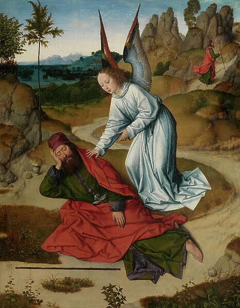 Elijah in the Desert, detail from the Altarpiece of the Holy Sacrament, c. 1464-68 (oil on panel)