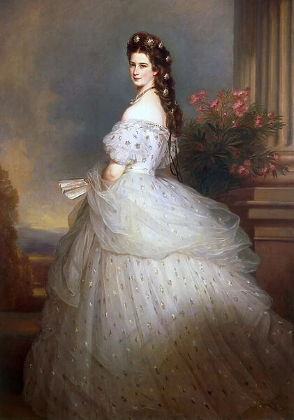 Elisabeth (Sissi), empress of Austria in 1865 (oil on canvas)