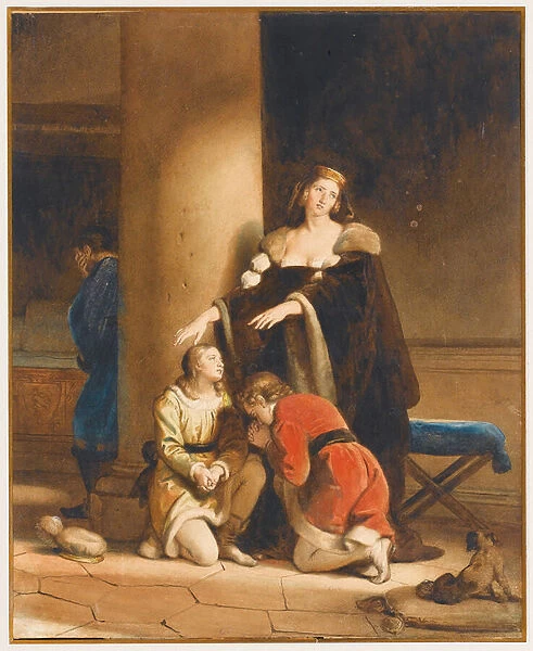 Elisabeth Woodville, la Reine d Angleterre, faisant ses adieux a ses fils