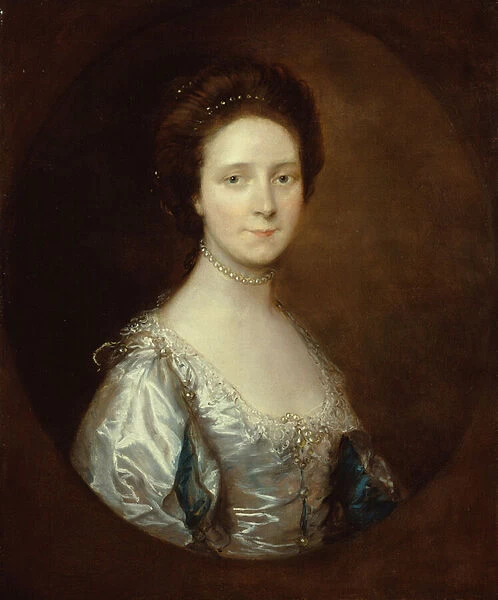 Elizabeth Parry Wearing a White Dress and Blue Slashed Sleeves (oil on canvas)