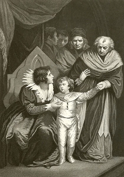Elizabeth Woodville surrendering her son (engraving)