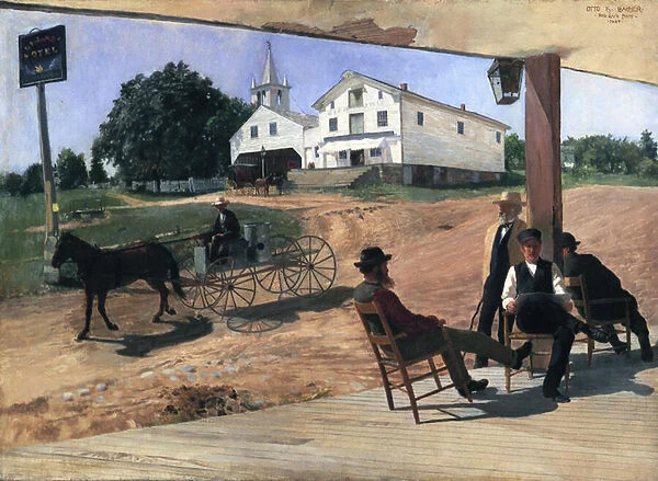 Ellas Hotel, Richfield Center, 1885 (oil on canvas)