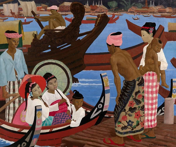 The Embarkation, 1920s (oil on canvas)