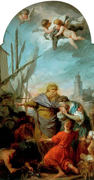 The Embarkation of St Paula for the Holy Land, c. 1738-39 (oil on canvas)