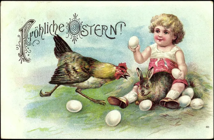 Framed Print : Embossing Litho Congratulations Easter, Child, Rabbit, Hen, Eggs Framed Print : Embossing Litho Congratulations Easter, Child, Rabbit, Hen, Eggs