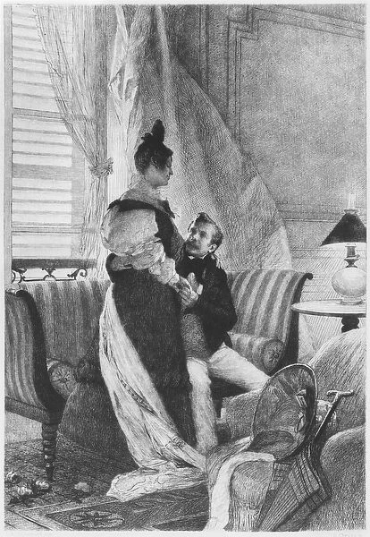 Emma Bovary and Rodolphe, illustration from Madame Bovary