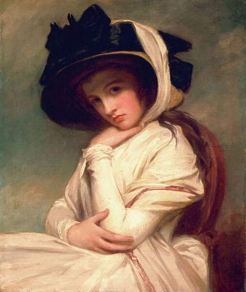 Emma Hart, later Lady Hamilton, in a straw hat, c.1782-94 (oil on canvas)