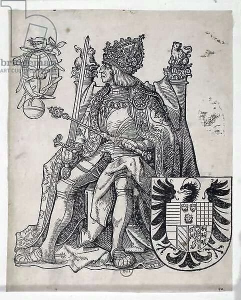The Emperor Maximilian, Circa 1509-1512 (engraving)