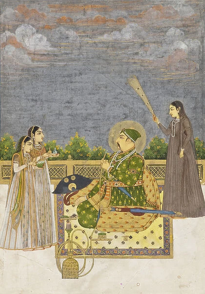 Emperor Muhammad Shah, c. 1735 (opaque watercolour, gold, and ink on paper)
