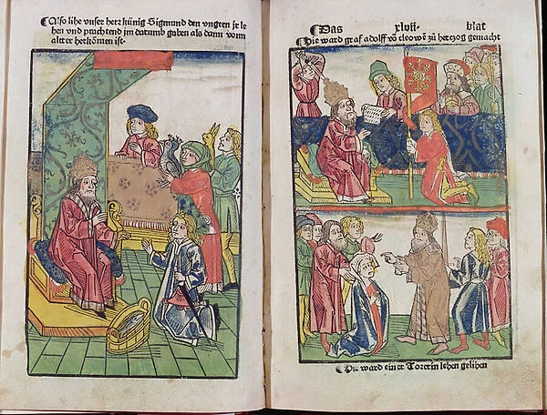Emperor Sigismund (1367-1437) of Luxemburg receives the homage of his Hungarian subjects