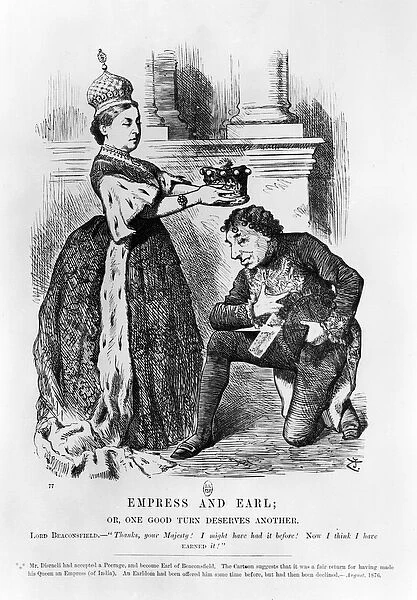 Empress and Earl or, One Good Turn Deserves Another, from Punch or the London Charivari