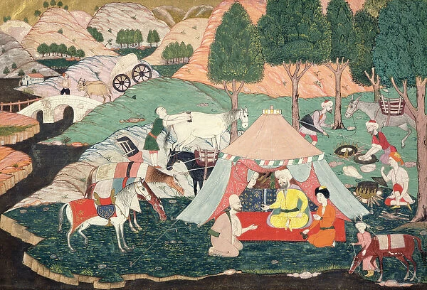Encampment of a Prince (painted silk)