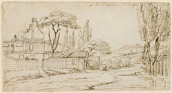At the end of Chenies St, Bedford Square, 20 July 1793 (ink on paper)