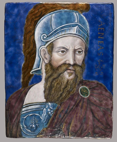 'Enee'Portrait du heros de la guerre de Troie - Email de Leonard Limosin (1505-1577) vers 1540 Walters Art Museum, Baltimore