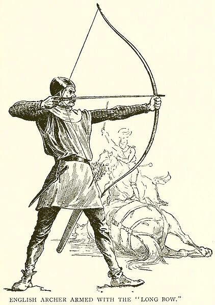 English Archer Armed with the 'Long Bow'(engraving)