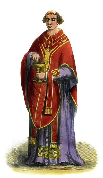 English priest - costume from 15th century