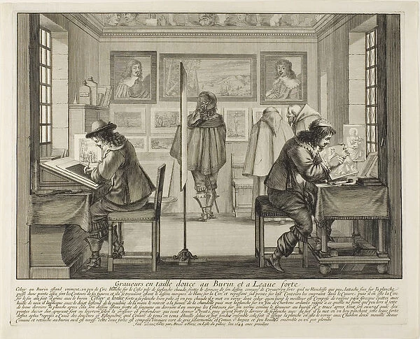 The Engraver and the Etcher, 1642 (etching on ivory laid paper)