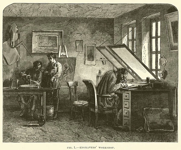 Engravers workshop (engraving)