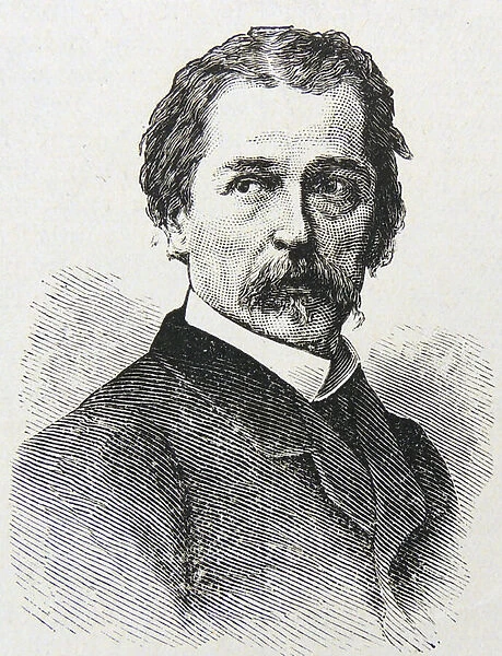 Engraving of Jean Francois Millet, 1875 (engraving)