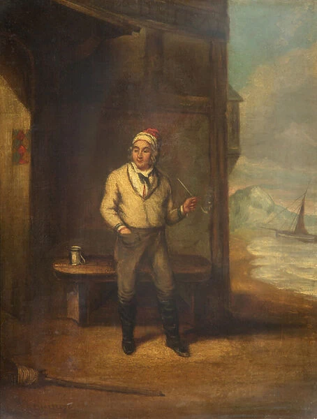 Enjoying a Pipe, c. 1820-32 (oil on canvas)