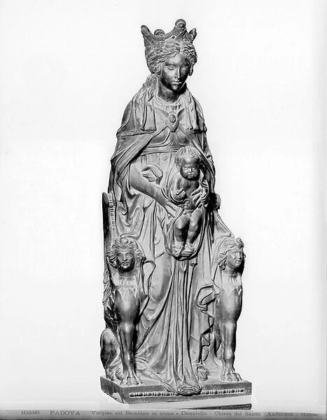 Enthroned Virgin with a Child, 1446-53 (bronze)