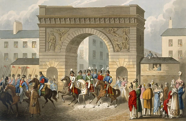 Entrance of the Allies into Paris, engraved by Matthew Dubourg (fl