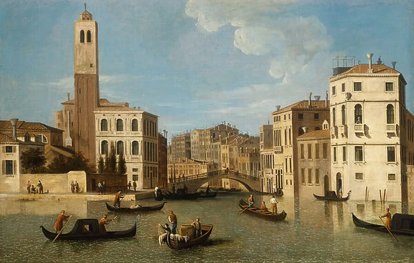 The Entrance to the Canareggio, Venice (oil on canvas)