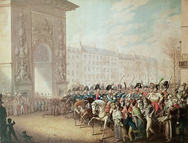 The Entrance of the Emperors into Paris (w  /  c on paper)