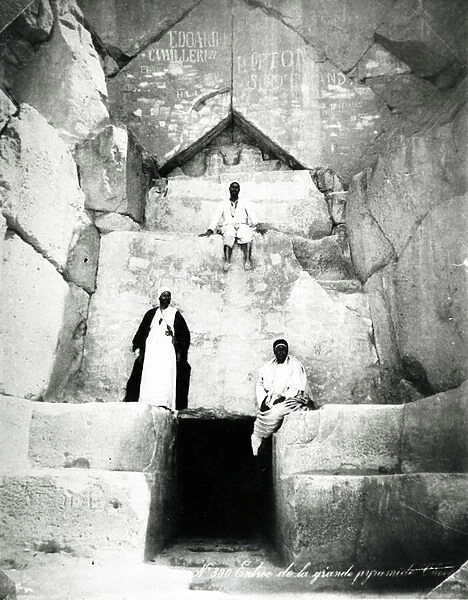 Entrance of the Great Pyramid of Cheops, c. 1880 (b  /  w photo)