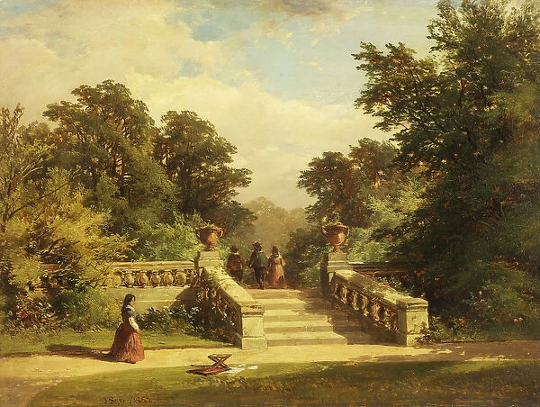 Entrance to Haddon Hall, 1852 (oil on prepared panel)