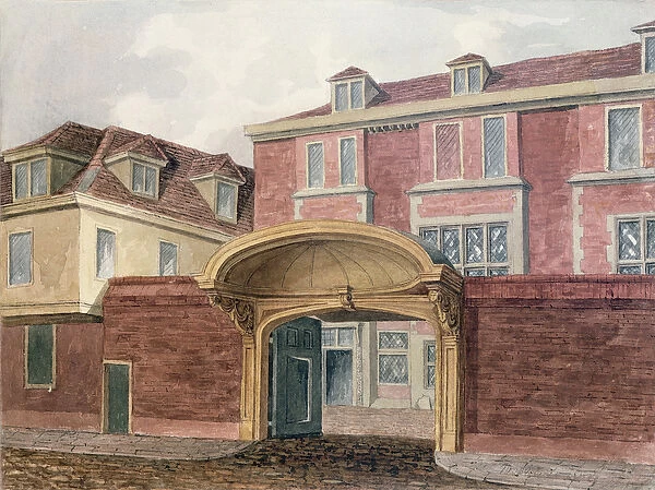 Entrance to Old Winchester House, 1839 (w  /  c on paper)