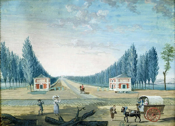 Entrance of the Parc du Raincy, c. 1754-93 (gouache on paper)