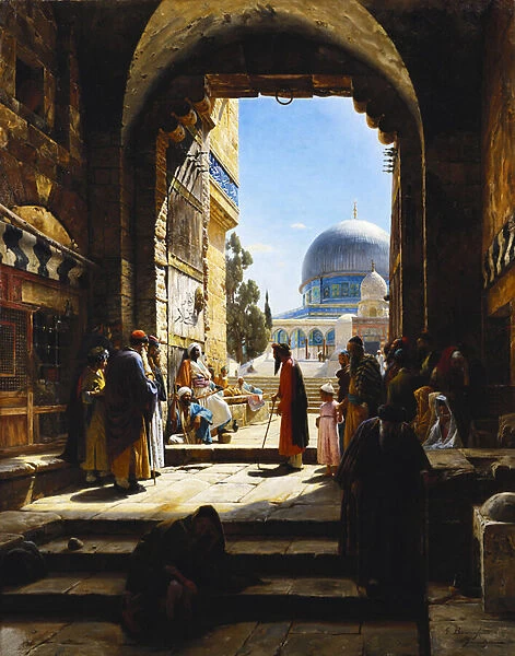 At the Entrance to the Temple Mount, Jerusalem, 1886 (oil on canvas)