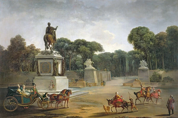 The Entrance to the Tuileries from the Place Louis XV in Paris, c. 1775 (oil on canvas)
