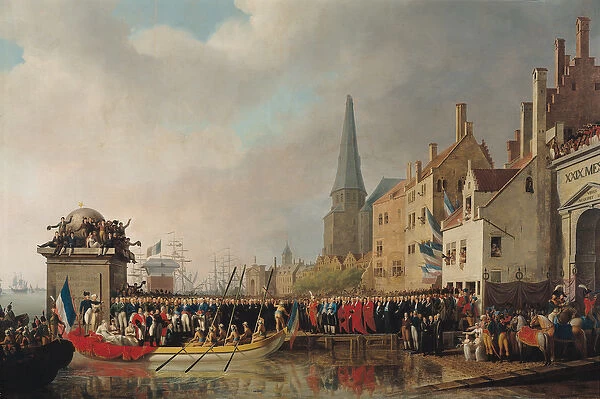 Entry of Bonaparte, as First Consul, into Antwerp on 18th July 1803, 1807 (oil on canvas)