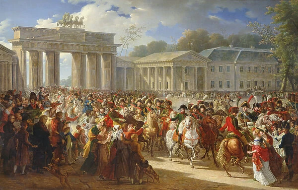 Entry of Napoleon I (1769-1821) into Berlin, 27th October 1806, 1810 (oil on canvas)